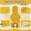 Dog Raincoat, Waterproof Dog Rain Jacket with Hood, Rain Coat with Leash Hole, Reflective Strap for Dogs, Lightweight Puppy Clothes(Yellow,L)