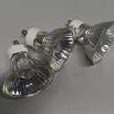 GU10 Halogen 50W Bulbs, 120V Halogen Light Bulb, GU10 Base Replacement for Candle Warmer Lamp Bulb, Warm White Dimmable Glass Cover for Spot Recessed Track Lighting, Range Hood Lights, 3 Pack