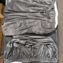 H.VERSAILTEX High Stretch Rich Jacquard 2-Piece Loveseat Slipcover/Furniture Covers for Loveseat with Elastic Bottom, Suit for T Cushion/Box Cushion Spandex Jacquard Fabric, Charcoal Gray