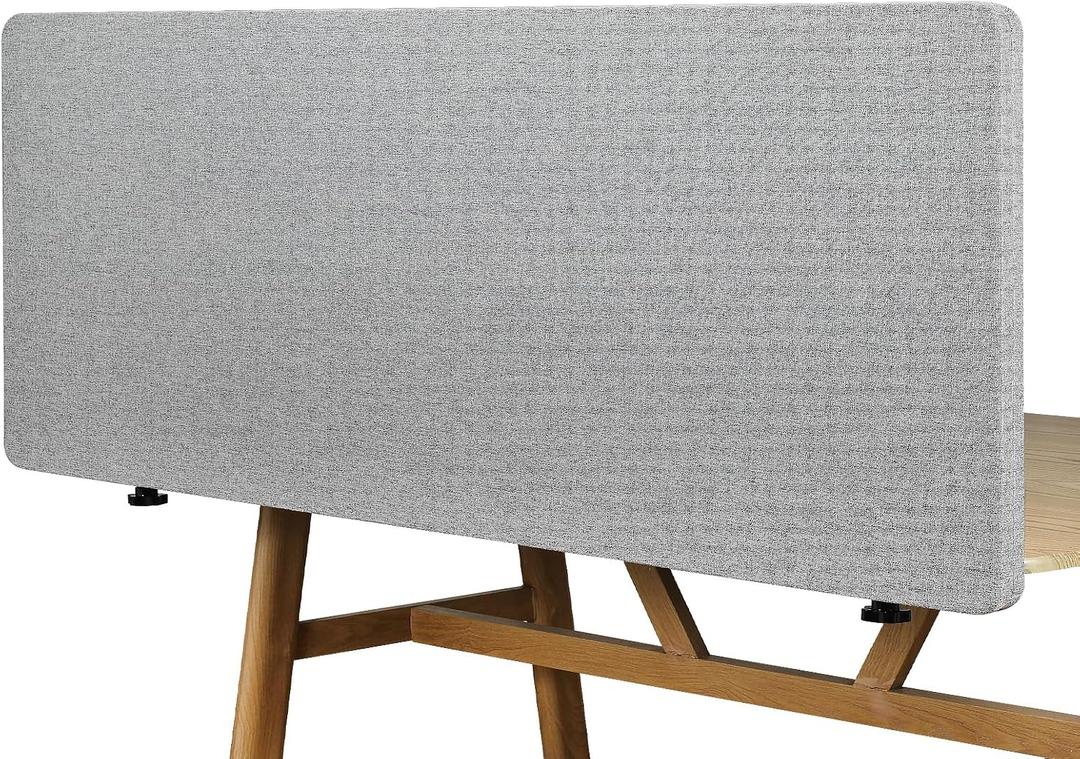 Desk Privacy Panel Table Privacy Panel Acoustic Partition Noise Visual Isolate Table Divider with Clamp (24" x 60")