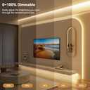 PAUTIX COB LED Strip Lights with RF Remote,UL Listed Dotless LED Lights Dimmable 3000K Warm White,Super Bright 16.4ft Flexible 24V LED Tape Light,for Kitchen Cabinets,Bed,Office,Stairs Indoor Lighting