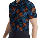 Golf Polo Shirts for Men Athletic Golf Polos Short Sleeve Performance Golf Shirts (L)