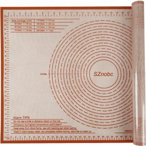 Silicone Baking Mat 36x24 Inch Nonstick Pastry Mat Perfect for Dough Mat, Pastry Board, Kitchen Counter Mat - For Dough, Pastry, Pie Crust, Fondant, Cookies, Bread, Pasta/Pizza, Red