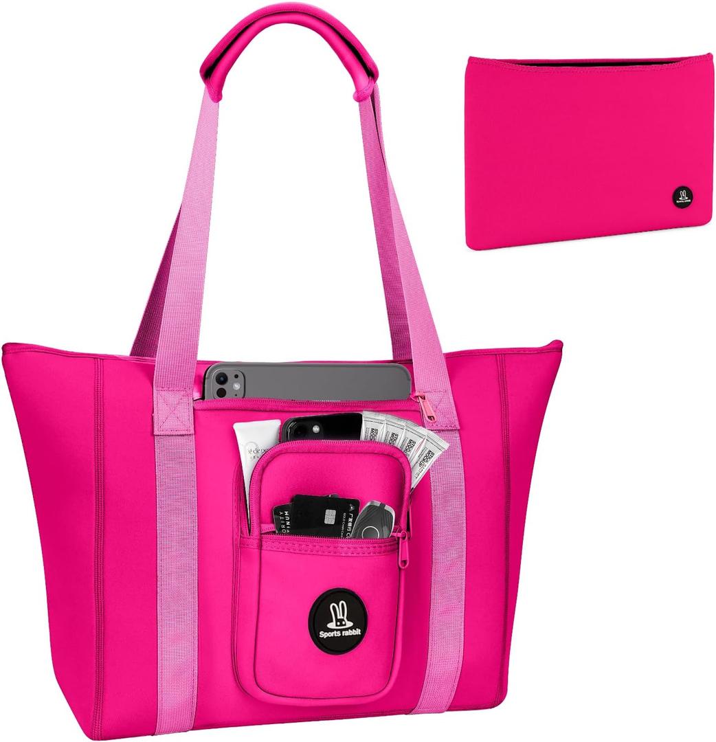Sports rabbit Extra Large Neoprene Lunch Bag Tote for Women, Insulated