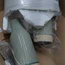 23.75" Modern Green Ceramic Table Lamp Set of 2 for Living Room, Farmhouse Bedside Nightstand Lamp for Bedroom Home Office Dorm