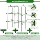 Garden Cucumber Trellis for Climbing Plants, Outdoor Metal Garden Arch Trellis, Plant Support for Vegetables Tomato Trellis Raised Garden Bed (Green, 31.5" Lx21.6 Wx47.2 H-S)