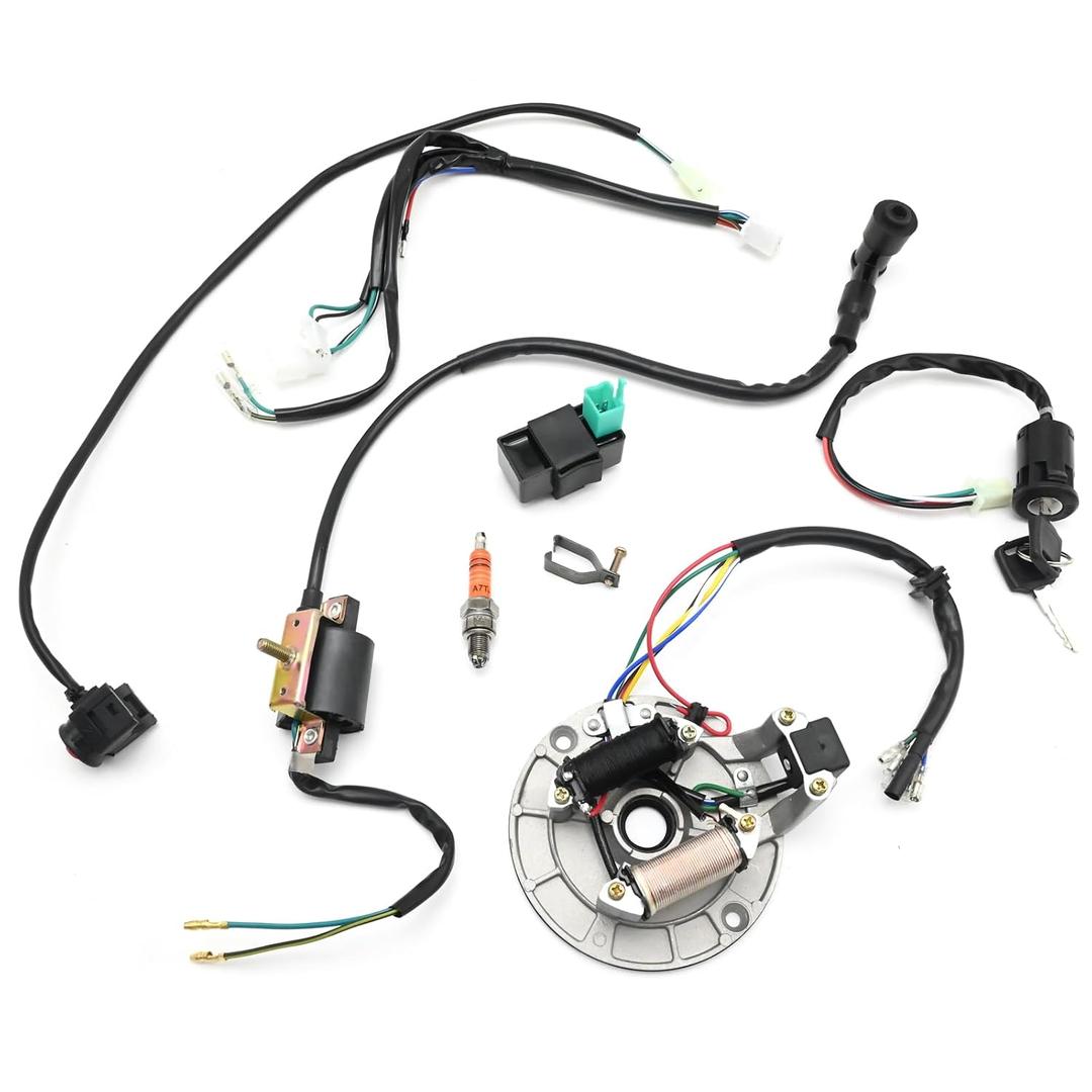 Kick Starter Engine Wiring Harness Kit, Replacement for X50 CRF50 70cc 110cc 125cc 140cc 150cc Pit Dirt Trail Pro Bike, Replacement for YX Replacement for Lifan
