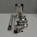 ZPUFAW 6-Piece Cocktail Shaker Set 24oz Shaker Strainer Muddler Jigger Mixing Spoon Pour Spout Bartender Kit Stainless Steel Bar Set Housewarming Gift