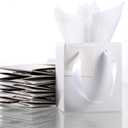 Tenare 12 Pcs Small Gift Bags Mini Paper Bag with Handle Tissue Happy Mother Father's Day Party Favor Supplies(4 x 2.75 x 4.5 Inch,White)
