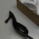 Coutgo Womens Heeled Mules Pointed Peep Toe High Heels Slip On Backless Mule Sandals Dress Shoes Size 9