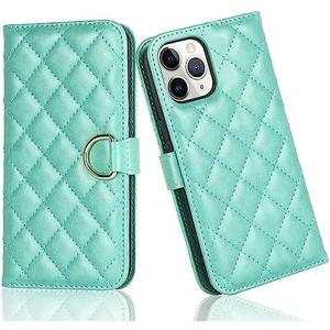 Ｈａｖａｙａ for iPhone 11 Pro Max Phone Case for Women iPhone 11 Pro Max Wallet Case with Card Holder Phone Wallet Case with Credit Card Slots and Kick stand Flip Cover-Green Phone case