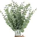 20pcs Eucalyptus Stems Artificial Eucalyptus Leaves Stems Artificial Fake Flowers for Home Office Flowers Bouquet Centerpiece Wedding Decoration Christmas Decor 2026