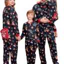 Matching Family Christmas Onesie Pajamas, Buffalo Plaid One-Piece Sleepwear Holiday Loungewear w Zipper (Medium, Pjs-2)