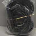 20Pcs Trampoline Replacement Bungee Cords, Black Elastic Trampoline Ropes with Mounting Tool for Repair, Safety Round Trampoline Repair Kit Universal Fit for Most Trampolines