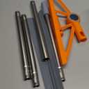 2-in-1 Air Broom, 180 Rotating 54 Inch Adjustable Silicone Rubber Broom Includes 2 Scraping Strips, Sweep and Silicone Tools with Long Handle for Cleaning Bathrooms,Glass,Tiles,Pet Hair