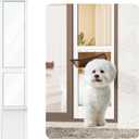Doggy Door for Sliding Glass Door, Adjustable Height 75 4/5" to 80 3/10" Sliding Door Dog Door Insert, Suitable for Small Doggies Up to 25 lbs, M
