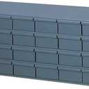 Durham 007-95 Gray Cold Rolled Steel Storage Cabinet, 33-3/4" Width x 14-3/8" Height x 11-5/8" Depth, 24 Drawer
