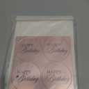 20pcs Pink Mirror Acrylic Cupcake Toppers Acrylic Engraved Cake Picks Cupcake Disc Happy Birthday Cake Decoration Flower Decor Round Shape for Mother's Gift Princess Theme Party Supplies