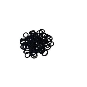 Mini Black Hair Ties, Small Elastic Bands for Hair Styling, 100 Pack