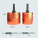 1/2" & 3/4" Metal Copper Pipe Cleaner Set,with 1/4 Hex Shank,Each Additional 3PCS Replaceable Brushes are Provided,for Cleaning Rust, Cleansing Copper/Bronze/Brass Pipes/Tubes for Soldering