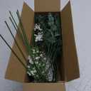 Yastouay 18 Pcs Babys Breath Artificial Flowers Bluk with Faux Eucalyptus Stems Leaves, Fake Flowers Bouquets Silk Baby's Breath Flowers for Wedding Home Party DIY Decoration (White)