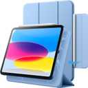 JETech Magnetic Case for iPad (A16) 11th/10th Generation (2025/2022), Magnetic Attachment, Slim Tablet Cover with Auto Wake/Sleep (Blue)