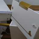 White Nightstand Set of 2, Fluted Night Stand with Charging Station, 13.8" D x 15" W x 23.2" H, 2 Drawers Modern Bedside Table with USB Ports and Outlets, Golden Side Table for Bedroom