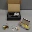 Knurled Brass Passage Door Knob  Industrial Style Grip Handle, Solid Brass Build, Brushed Finish  Fixed 70mm Backset for Hallway & Closet (Brushed Brass, Passage-2.75 in)