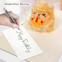 2 x 3D Plush Bear Pop-Up Birthday Card for Boys, Girls, Men, Women, Unisex (Yellow)