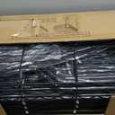 Ulif U13 Medium Over Washer and Dryer Storage Shelves, 6 Tiers Laundry Room Standing Shelf with 2 Hanger Rods, Space Saver Clothes Drying Rack, 57.8" W x 22" D x 77.4" H, Black