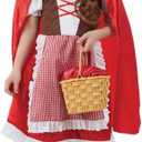 fun shack Red Riding Hood Costume for Girls - Classic Fairy Tale Outfit for Dress Up, Parties, and Halloween Events (Medium)