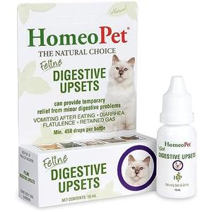  2 Pack HomeoPet Feline Digestive Upsets, Safe and Natural Cat Digestive Support, 15 Milliliters