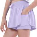 EXARUS Girls Butterfly Shorts Athletic Dance Flowy Skorts Teen Cheer Skirt Tween Clothes Youth Preppy Outfit Kids 8Y