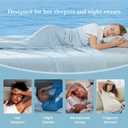 Cozy Bliss Cooling Comforter Queen Size, Cooling Blankets for Hot Sleepers and Night Sweats, Blue Summer Comforter for Queen Size Bed, Breathable Soft Lightweight Silk Smooth Blue, Queen(90"*90")