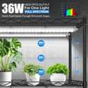 JESLED Indoor Greenhouse with Grow Light, 3FT Full Spectrum 5000K LED Light for Seed Starting, Tiered Lighting Control, Built-in Timer & Thermo-Hygrometer, Rolling Metal Plant Stand (35.4x13.8x59IN), 35.4x13.8x59IN w/Tent