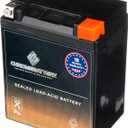 CB CHROMEBATTERY YB14L-A2 12 V 190 CCA AGM  Maintenance-Free 14 Ah Battery for ATV, Motorcycle, Scooter, Snowmobile  T3 Nut & Bolt Terminal  Fits Polaris Sportsman 90, Kawasaki KLX110, Honda Spree
