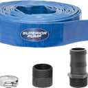 Superior Pump 99621 Lay-Flat Discharge Hose Kit, 1-1/2-Inch by 25-foot