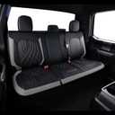Ranger Seat Covers, for 2019-2025 Ford Ranger XLT XL Lariat Crew Cab, Napa Leather Seat Protector (Full Set, Black&Gray)