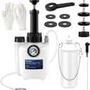 3L Manual Brake Bleeder Kit, Fluid Vacuum Pump Brake Pressure Bleeder kit with 4 Master Cylinder Adapters and 1L Brake Bleeder Bottle,Suitable for Most Models