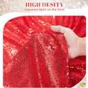 6.6FT Red Arch Cover-Sequin Spandex Fitted Wedding Arch Cover Round Top Chiara Background Covers for Birthday Party Baby Shower Photo Arch Stand Decoration