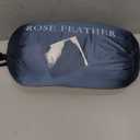 Down Camping Blanket - Lightweight, Packable, Warm & Puffy Outdoor Travel Quilt for Sleep, Hiking, Backpacking, Stadium, Festivals, Water-Resistant Sleeping Bag 55"x79" (Deep Sky Blue)