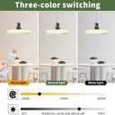 Mikeru Modern Pendant Lights, 15.8" Cream Yellow Pendant Lighting Fixture with Remote Control Dimmable 3 Color Mode & Brightness Mid Century Island Light Fixture for Dining Room,Kitchen,Living Room