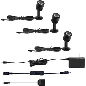 LED Mini Indoor Spotlight  Accent Lighting for Display Shelves, Paintings, Plants, Jewelry, Showcase, Under Cabinet  Adjustable Indoor Spot Light(Soft White 3 Pack)