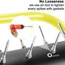 21" Rolling Lawn Aerator, 45 Preassembled Spikes, Only Needs 3-5 Minutes to Assemble, No Looseness, Good Package, 75" Long Handle with Quick Clip Connections, U-Shape Construction - Yellow.
