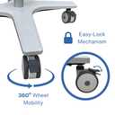 Premium Medical Cart for Handheld Ultrasound, Universal Tablet & iPad Mount, 360° Lockable Wheels, Probe & Gel Bottle Holders