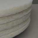 Premium 16 Inch Non Woven Surface Conditioning Discs - for Dry Sanding Countertops, Auto Body Repair, Marine, Paint, Plastics, Metal and Fiberglass (White - Non Abrasive, 5 Pack)