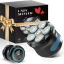 Electric Razors for Women, 6D Electric Shaver for Women Legs, Painless Hair Remover with Magnetic Head, Whole Body Shaver for Lady, Blue