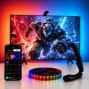 TV Backlight Sync to Screen with Sensor, 18ft RGB LED Light Strip for 75-85 Monitor, Smart App Control, Game & Music Sync Color Lighting