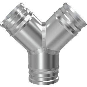 4" Duct Splitter for Exhaust Fan Dryer Vent Hose 3 Way Duct Hose Connector, Y Shaped Duct Connector Split Ventilation Intake Outlet (4" Y Shape)