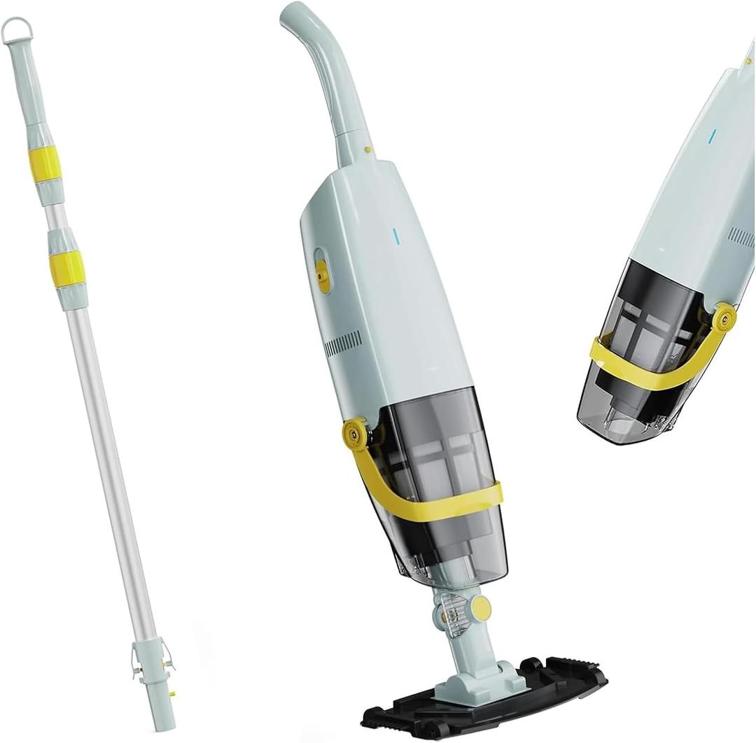 Rechargeable Pool Cleaner with Dual-Phase Debris Capture, Pool Vacuum for Above Ground Pools